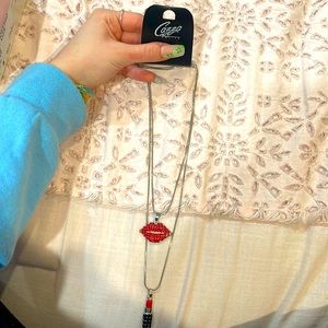 LIPS AND LIPSTICK NECKLACES